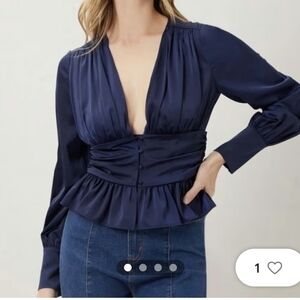 Jason Wu Satin Ruched Top